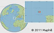Savanna Style Location Map of the area around 45° 10' 22" N, 11° 49' 29" W