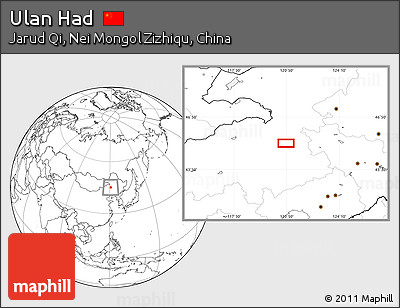 Blank Location Map of Ulan Had