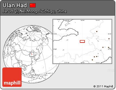 Blank Location Map of Ulan Had