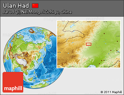 Physical Location Map of Ulan Had