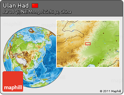 Physical Location Map of Ulan Had
