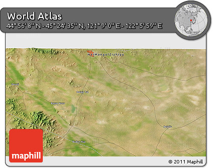 Satellite 3D Map of the Area around 45° 10' 22" N, 121° 37' 30" E