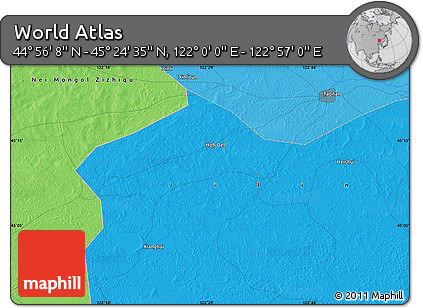 Political Map of the Area around 45° 10' 22" N, 122° 28' 29" E
