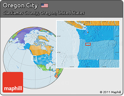 Political Location Map of Oregon City