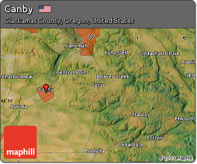 Satellite Map of Canby