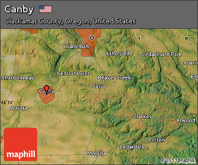 Satellite Map of Canby
