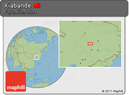 Savanna Style Location Map of Xiabande