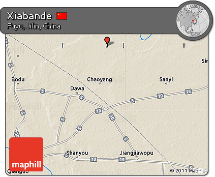 Shaded Relief Map of Xiabande