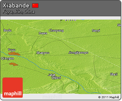 Physical Panoramic Map of Xiabande