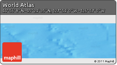 Physical Panoramic Map of the Area around 45° 10' 22" N, 127° 25' 30" W