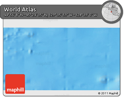 Physical 3D Map of the Area around 45° 10' 22" N, 129° 7' 30" W