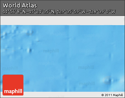 Physical 3D Map of the Area around 45° 10' 22" N, 129° 7' 30" W
