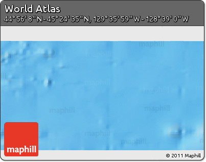 Physical 3D Map of the Area around 45° 10' 22" N, 129° 7' 30" W
