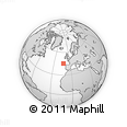 Outline Map of the Area around 45° 10' 22" N, 12° 40' 30" W, rectangular outline