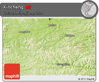 Physical Panoramic Map of Xincheng
