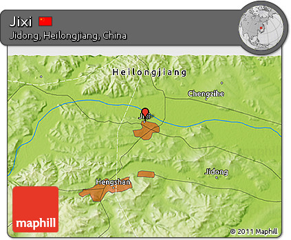 Physical 3D Map of Jixi