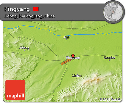 Physical 3D Map of Pingyang