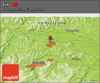Physical 3D Map of Jixi