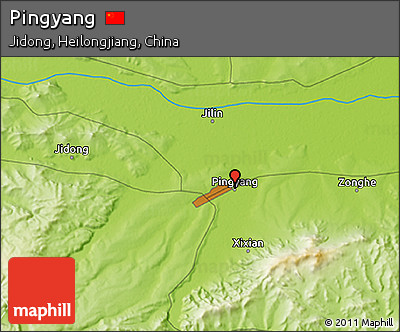 Physical 3D Map of Pingyang