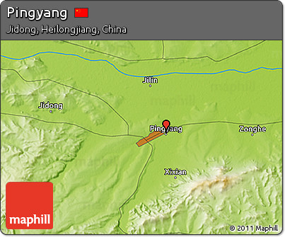 Physical 3D Map of Pingyang