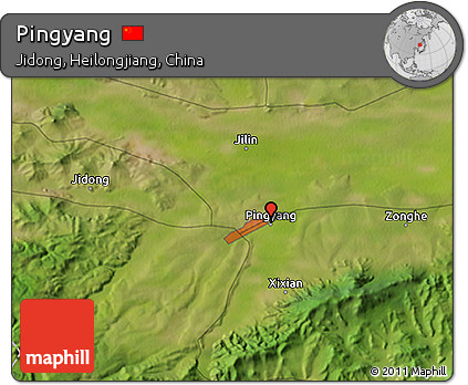 Satellite 3D Map of Pingyang