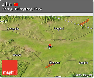Satellite 3D Map of Jilin