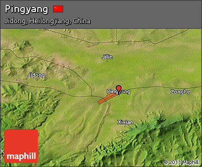 Satellite 3D Map of Pingyang