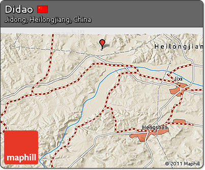 Shaded Relief 3D Map of Didao