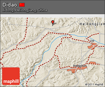 Shaded Relief 3D Map of Didao