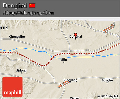 Shaded Relief 3D Map of Donghai