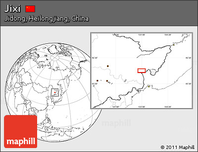 Blank Location Map of Jixi