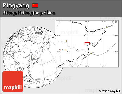 Blank Location Map of Pingyang