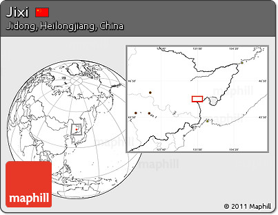 Blank Location Map of Jixi