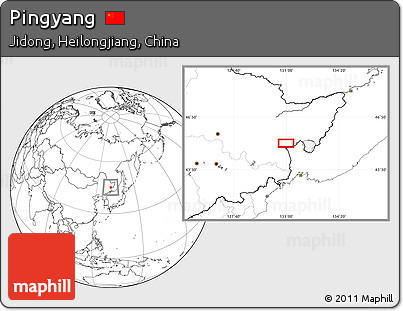 Blank Location Map of Pingyang