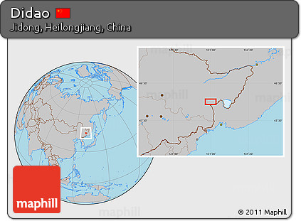Gray Location Map of Didao