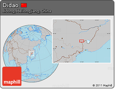 Gray Location Map of Didao