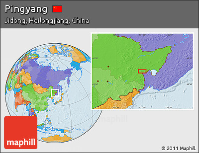 Political Location Map of Pingyang