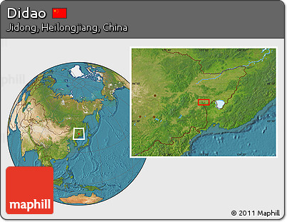 Satellite Location Map of Didao