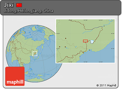 Savanna Style Location Map of Jixi