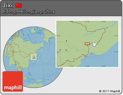 Savanna Style Location Map of Jixi