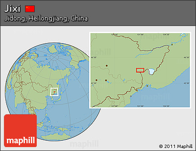 Savanna Style Location Map of Jixi
