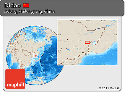 Shaded Relief Location Map of Didao