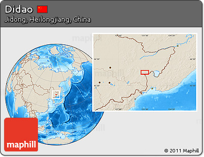 Shaded Relief Location Map of Didao