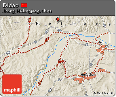 Shaded Relief Map of Didao