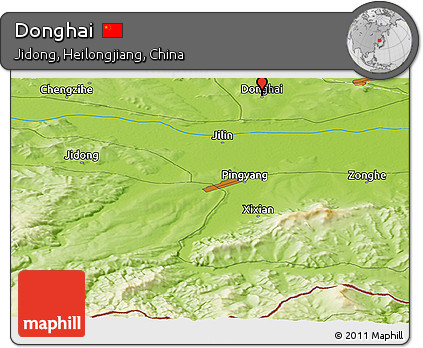 Physical Panoramic Map of Donghai