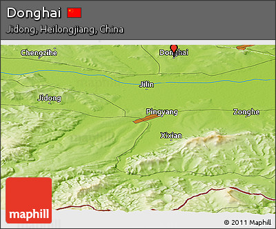 Physical Panoramic Map of Donghai