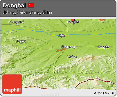Physical Panoramic Map of Donghai