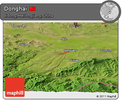 Satellite Panoramic Map of Donghai