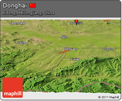 Satellite Panoramic Map of Donghai