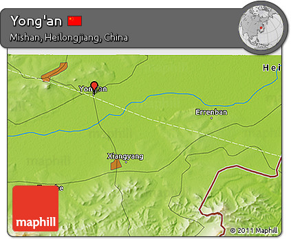 Physical 3D Map of Yong'an